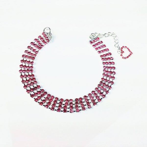 Four-row Rhinestone Pet Collar Dogs And Cats Heart-shaped Chain - Image 10