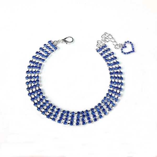 Four-row Rhinestone Pet Collar Dogs And Cats Heart-shaped Chain - Image 3